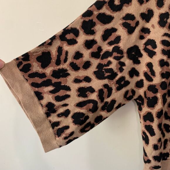 New York & Company NY&C Leopard Print Sweater Large - Picture 3 of 7